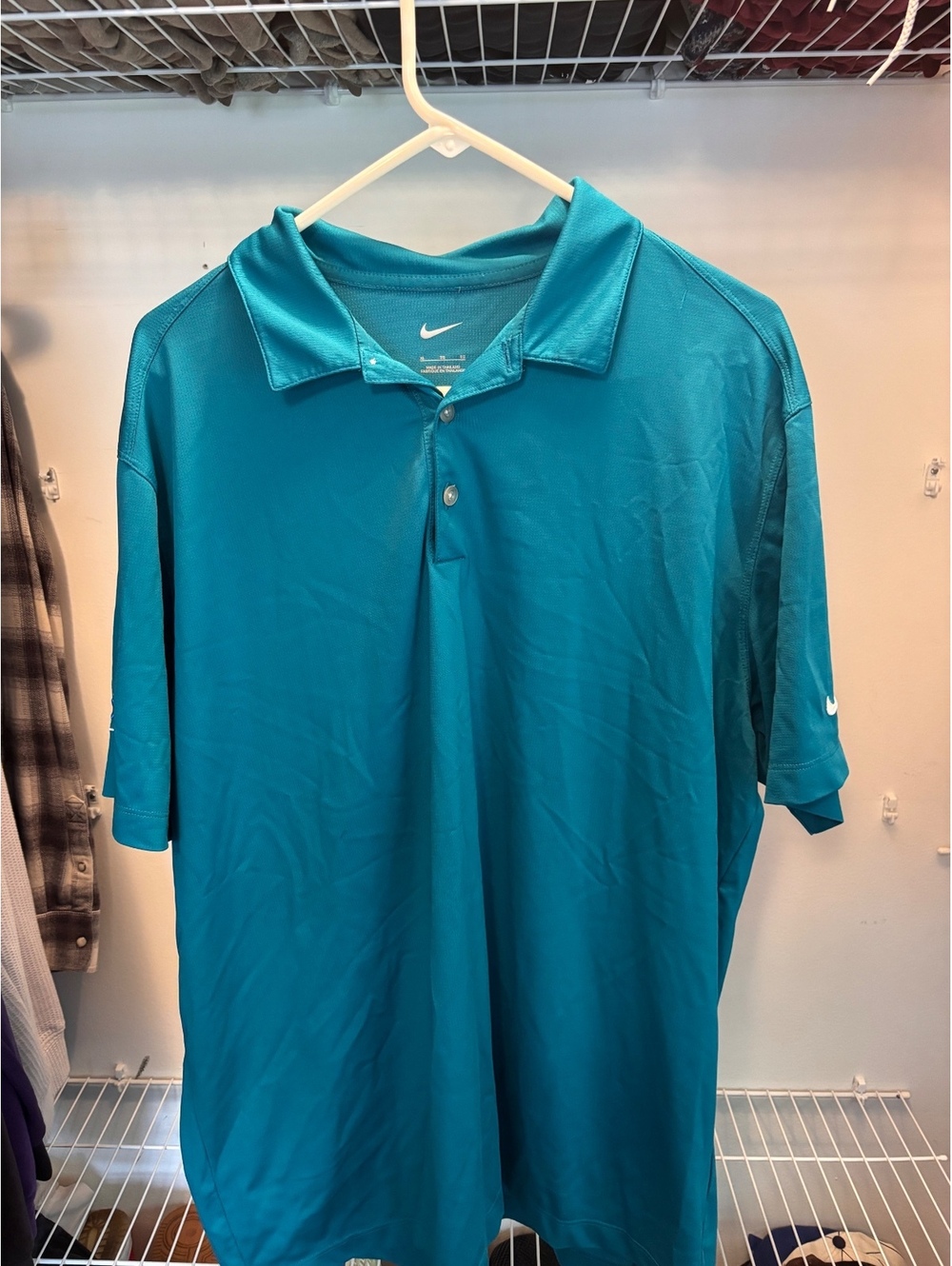 Nike Men's Teal Croix Gear Polo Shirt Size XL